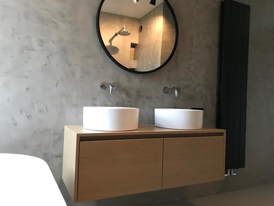 Badkamermeubel voorzien van kommen - Koggel Interieur in maatwerk-